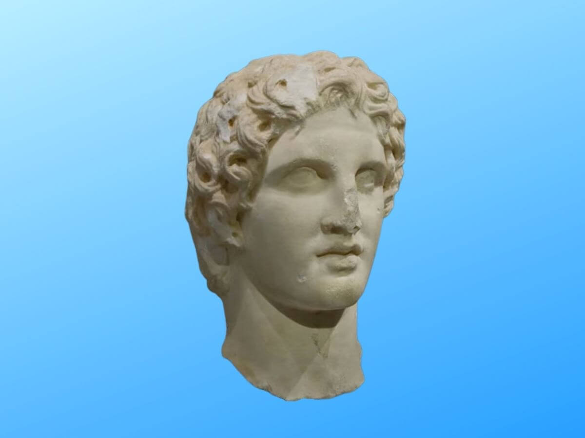 Source: Museum of Cycladic Art Marble head of a statue of Alexander the Great