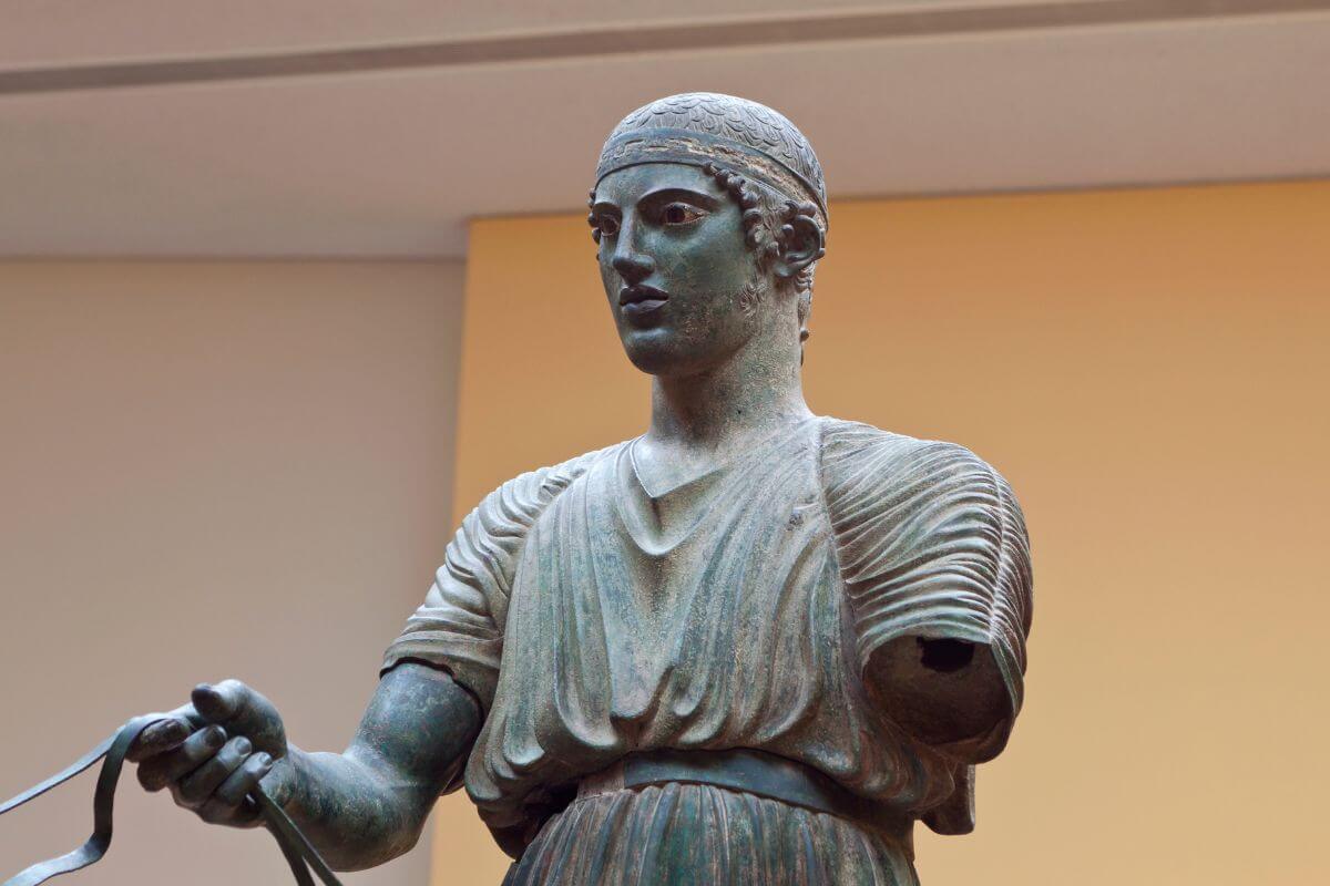 Archaeological museum The Charioteer of Delphi
