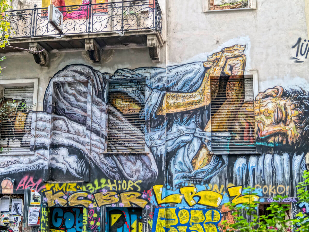 @Greek TravelTellers Graffiti in Exarcheia from street artist WD