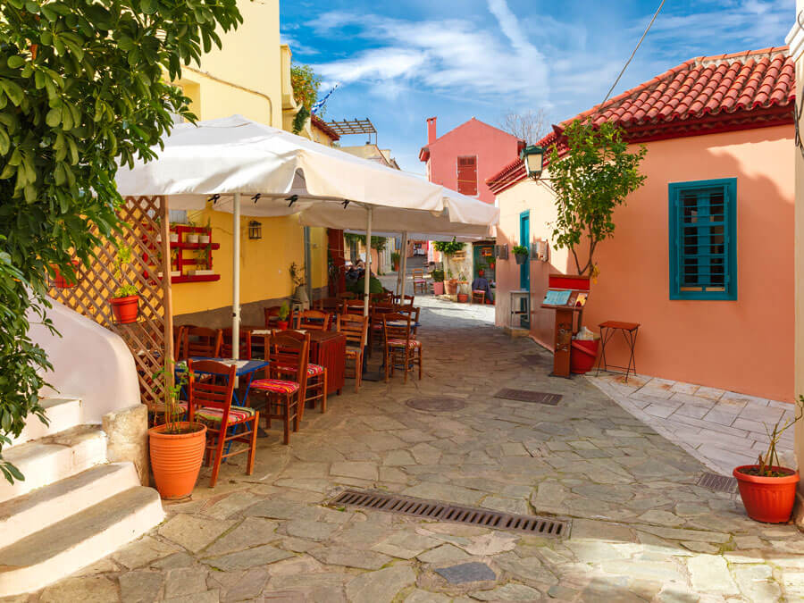 Credit: Kavalenkava Colha / Bigstock Local alley in Plaka of Athens
