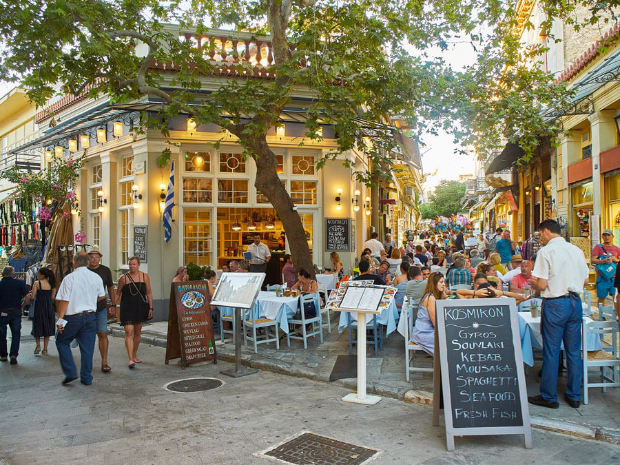 Credit: Alvaro German Vilela / Bigstock A tavern in the alleys of Plaka