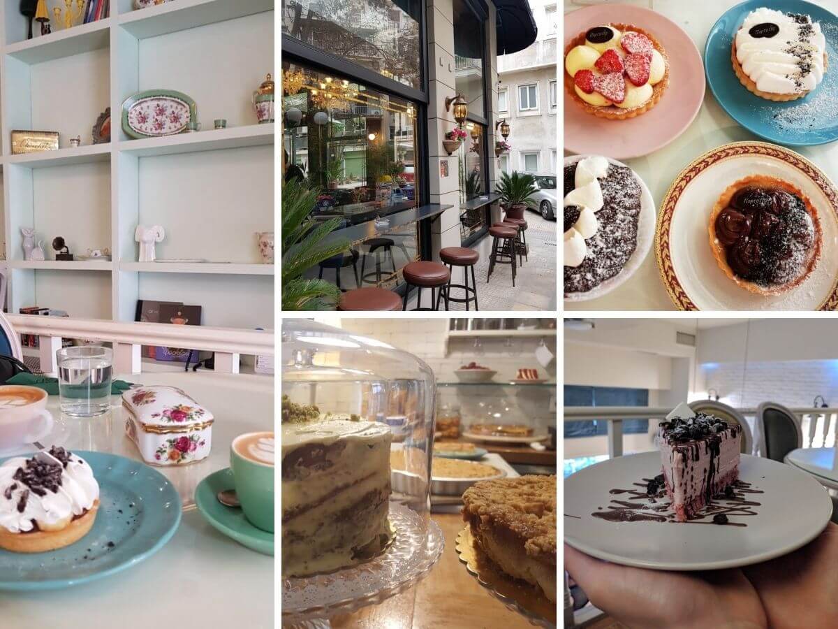 Desserts and the atmosphere at the restaurant Various delicious sweet dishes at Portatíph