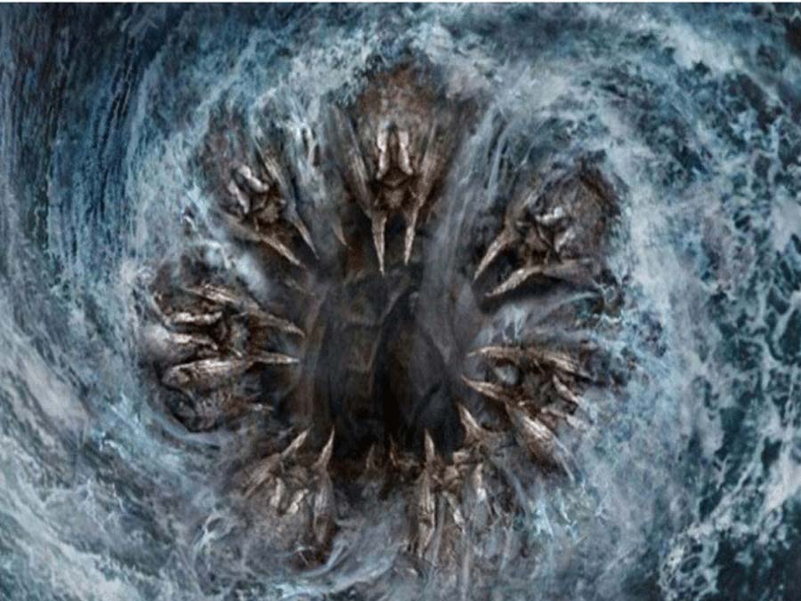 One of the most well-known monsters in Greek mythology The mouth of the monster Charybdis