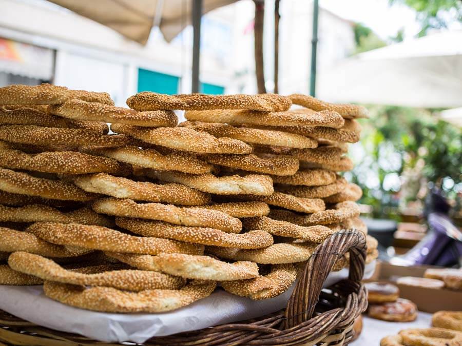 Credit: Viperagp / Bigstock Street vendor selling koulouri of Thessaloniki