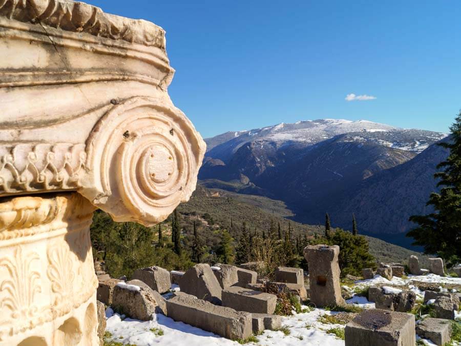 Credit: Greek TravelTellers Part of the site in Delphi