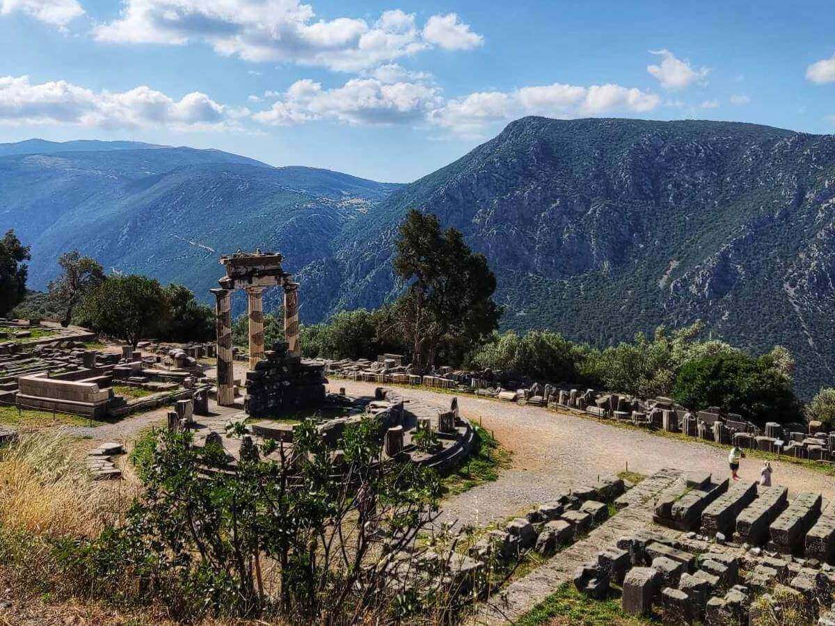 The famous Tholos of Delphi Delphi archaeological site