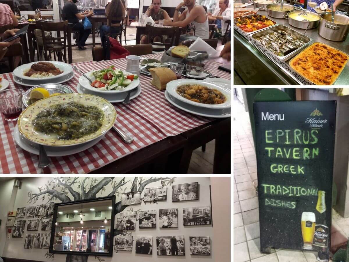 pictures from the tavern Epirus low-budget food in Athens