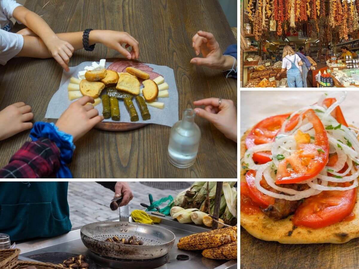 Credit: Greek TravelTellers Some of the food that you try during our Athens food tour