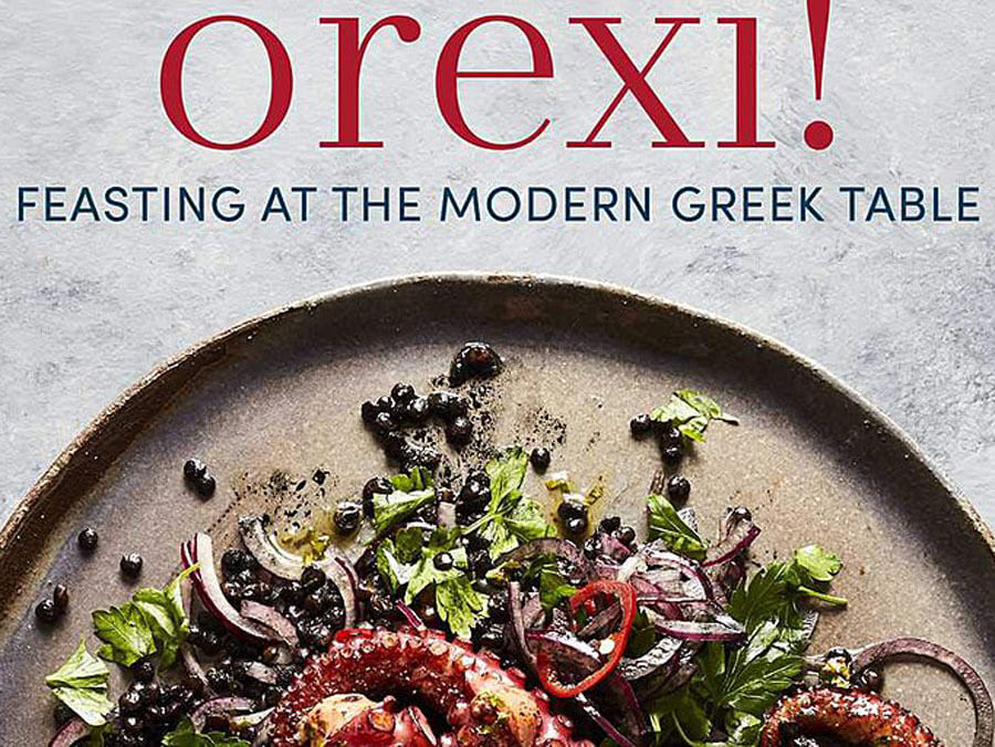 by Theo Michaels Cover of the “Orexi” cookbook