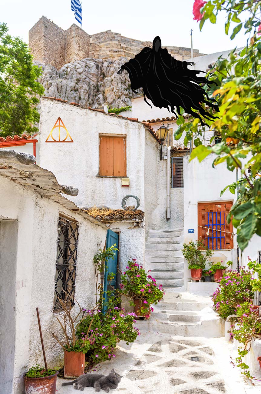 Anafiotika in Athens tour through Harry Potter