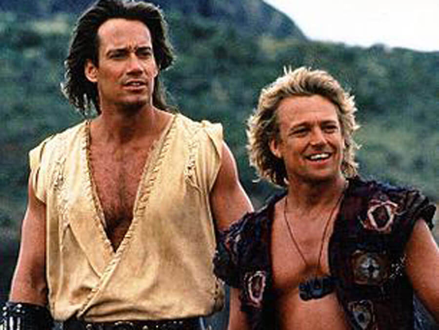 Source: Wikipedia.org Kevin Sorbo as Hercules (left) and Michael Hurst as Iolaus (right)
