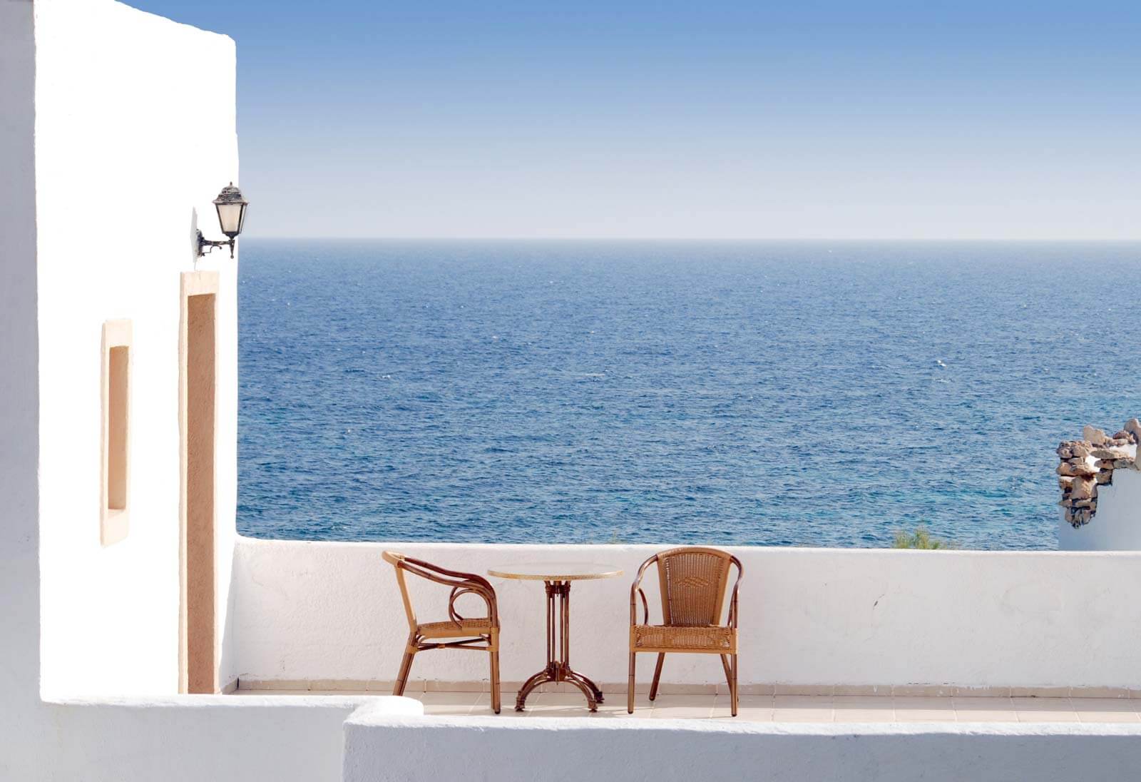 Romantic couple in honeymoon in Greece Honeymoon trip in Greece