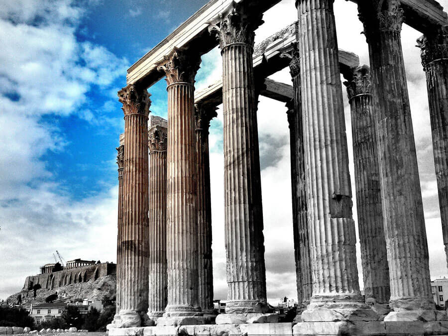 Credits: Nikos Chrysaidos/ wikimedia commons Temple of Olympian Zeus, Athens