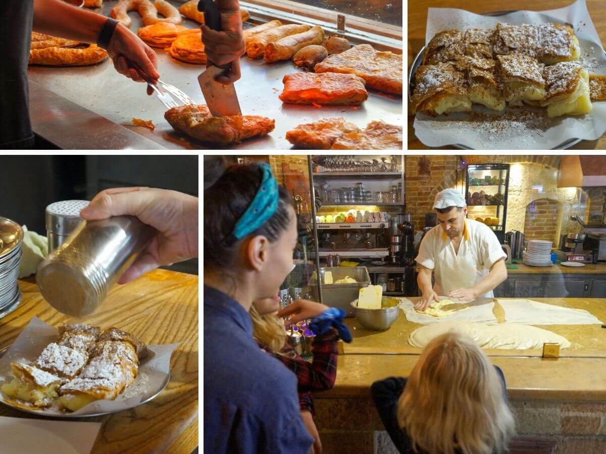 Credit: Greek TravelTellers Mpougatsa with cream at Psyrri of Athens