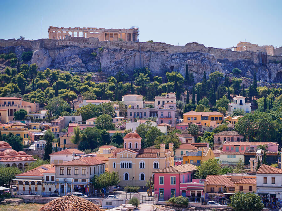 Credit: Kudla / Shutterstock Plaka with Acropolis on the background