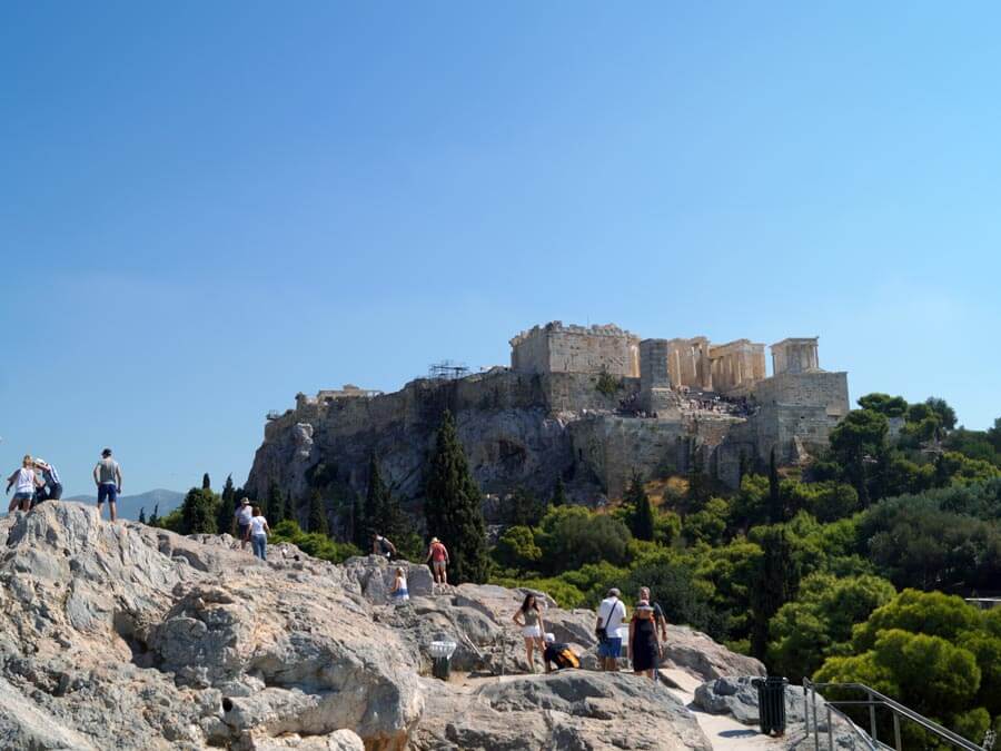 Credit: Greek TravelTellers View of Acropolis from Areopagus Hill