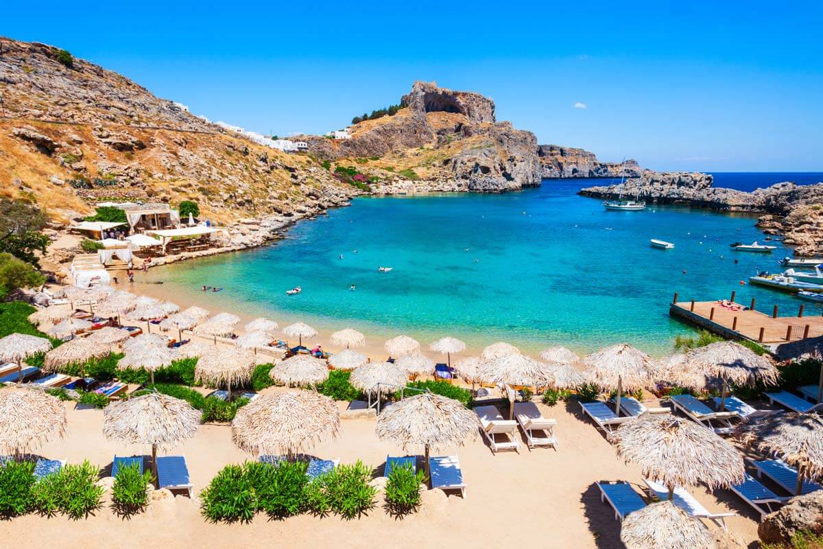Beach in Rhodes island May weather in Rhodes Greece