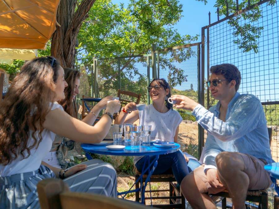 Credit: Greek TravelTellers Sharing local drinks in Athens