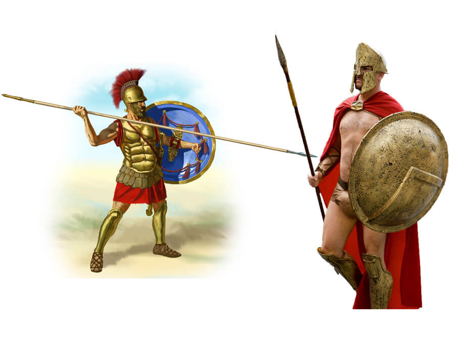 Spartan Warriors On the right: a Spartan warrior in the 300 movie. On the left: how Spartan warriors looked like in reality.