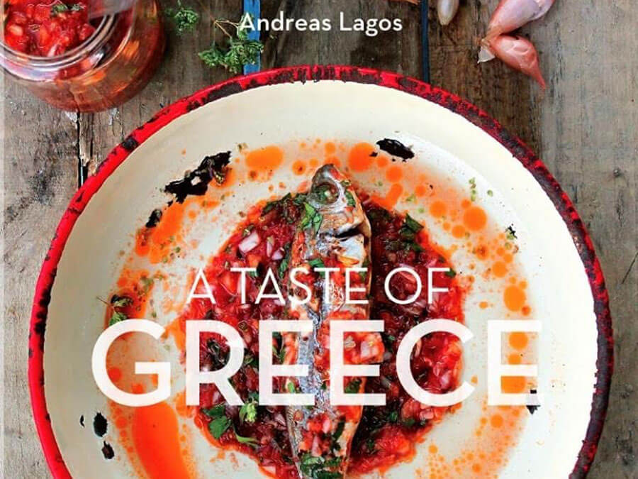 by Andreas Lagos Cover of the “A Taste of Greece” cookbook