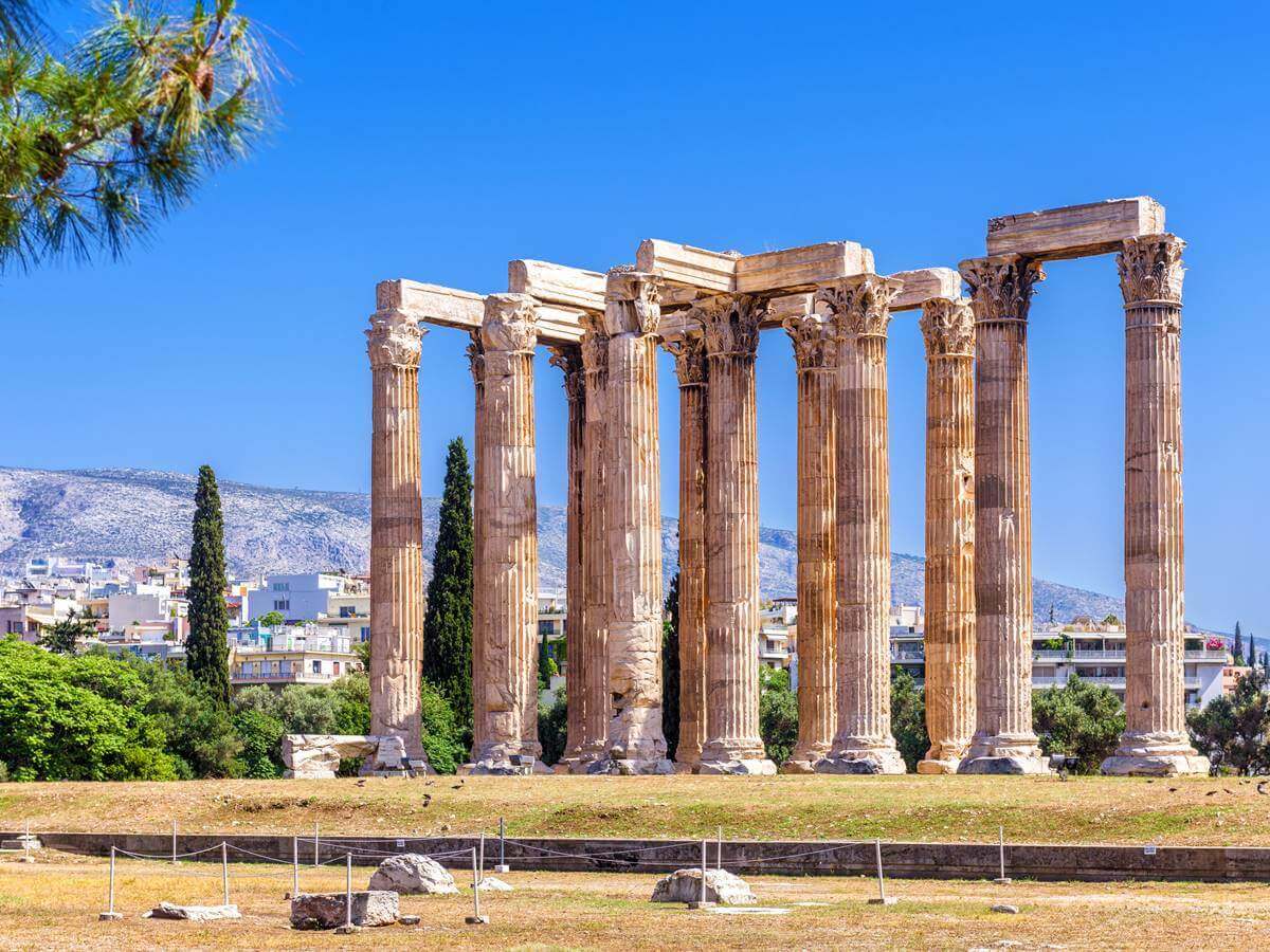 Landmark in Athens The Temple of Olympian Zeus