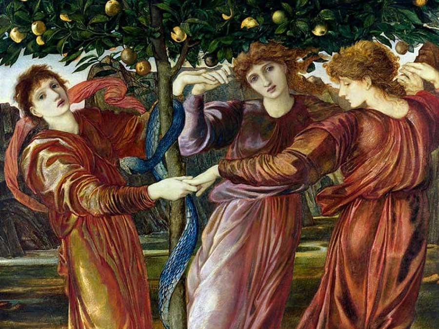 Source: Wikimedia Commons The garden with the Golden Apples of Hesperides