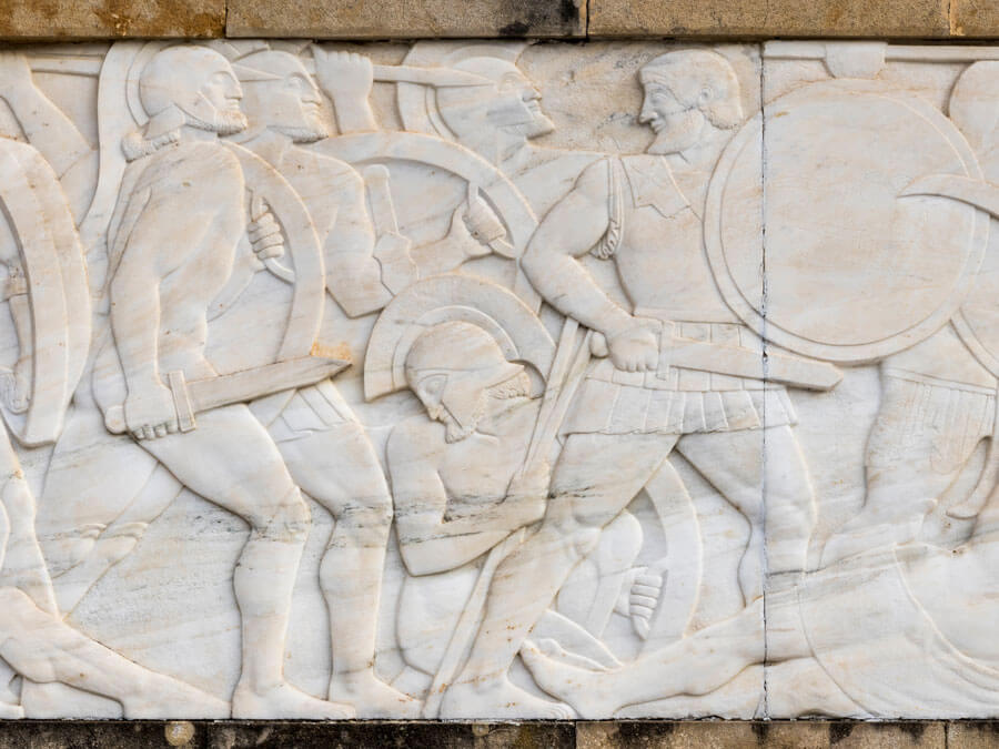 Credit: Joaquin Ossorio Castillo / Shutterstock Scene from the memorial at Thermopylae