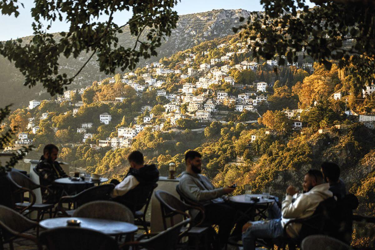 View from Portaria Thessaly Pelion winter tour