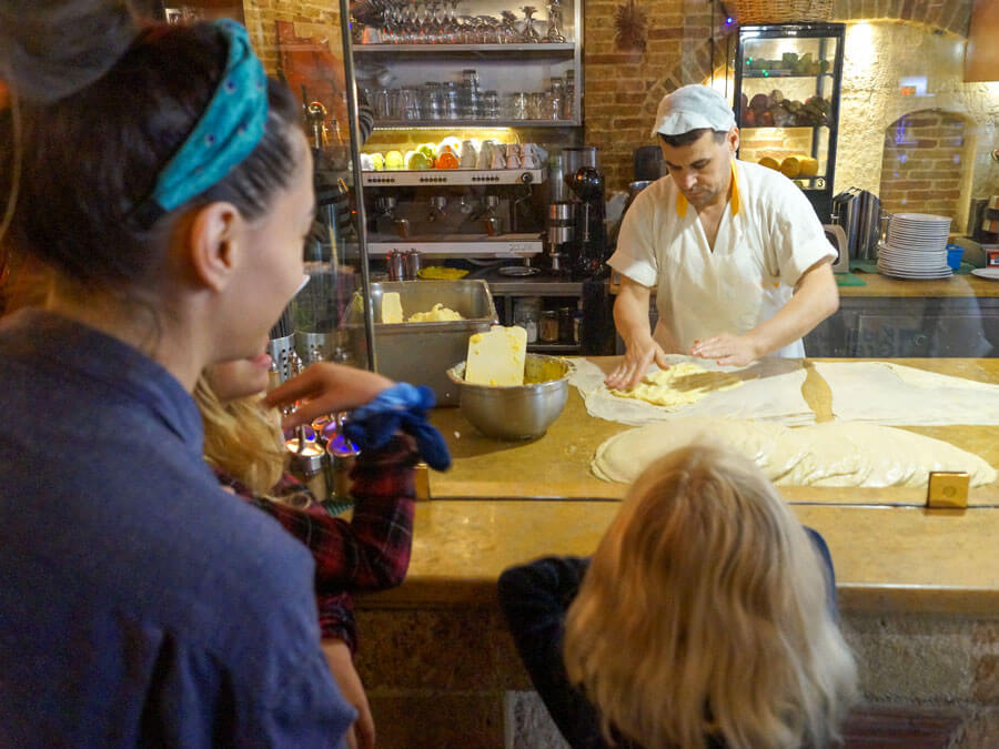 Watching how Greek ‘bougatsa’ is made