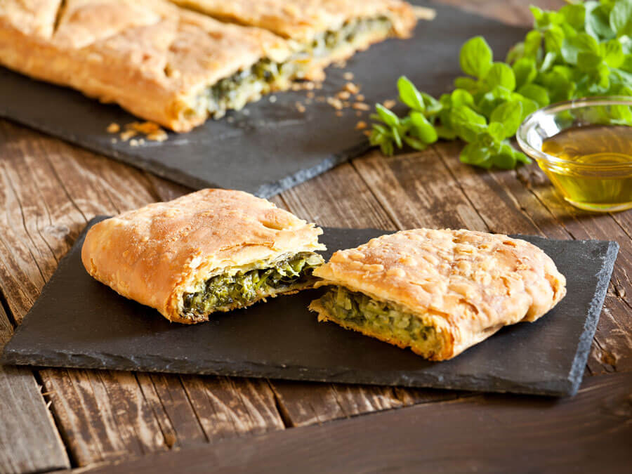 Mpessaris / BigStock Spinach pie with Greek feta